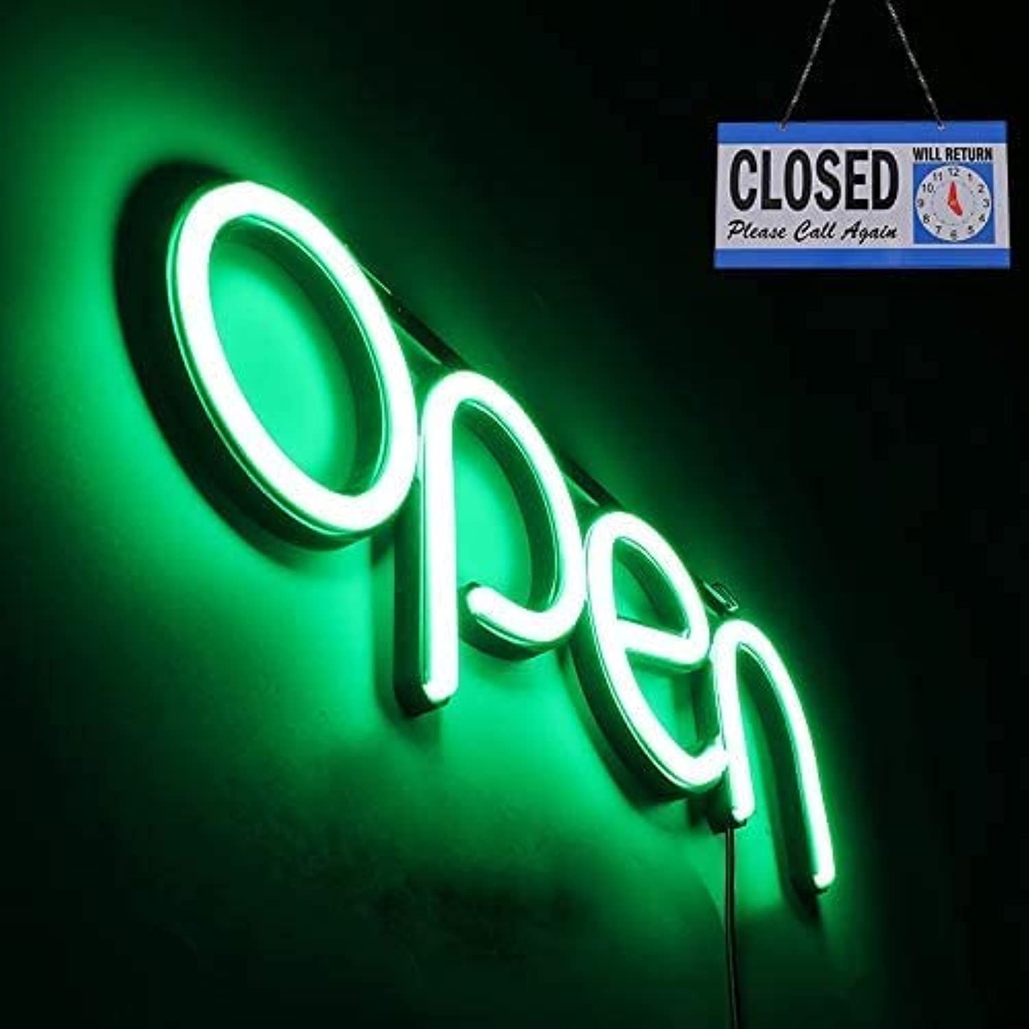 LED Open Sign,16×6 inch Open Sign for Business,With multiple flashing modes, …
