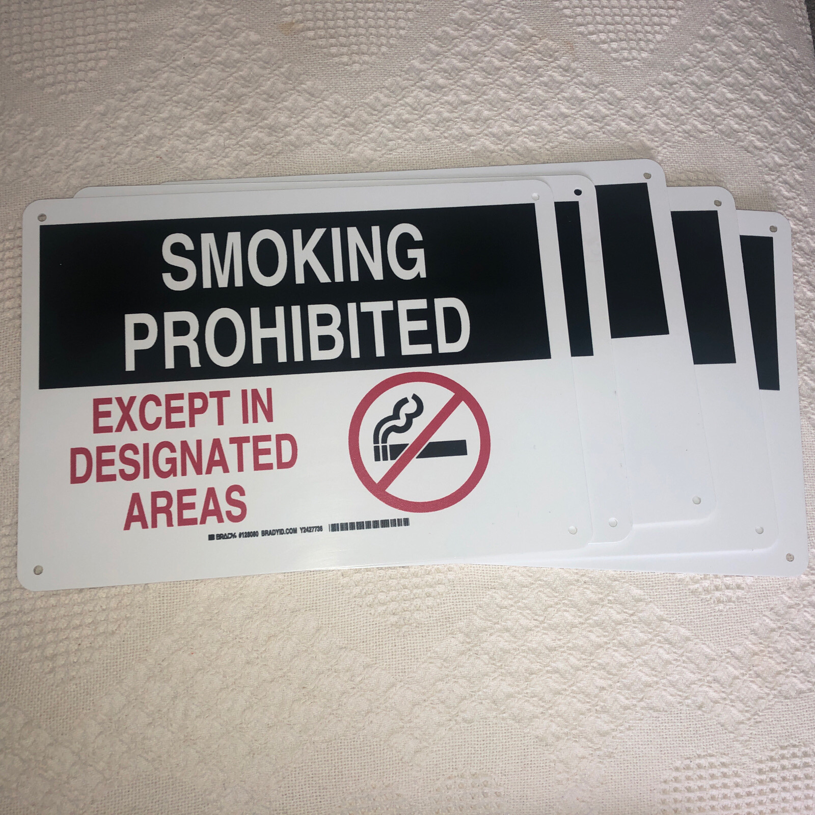 Plastic Smoking Prohibited Sign