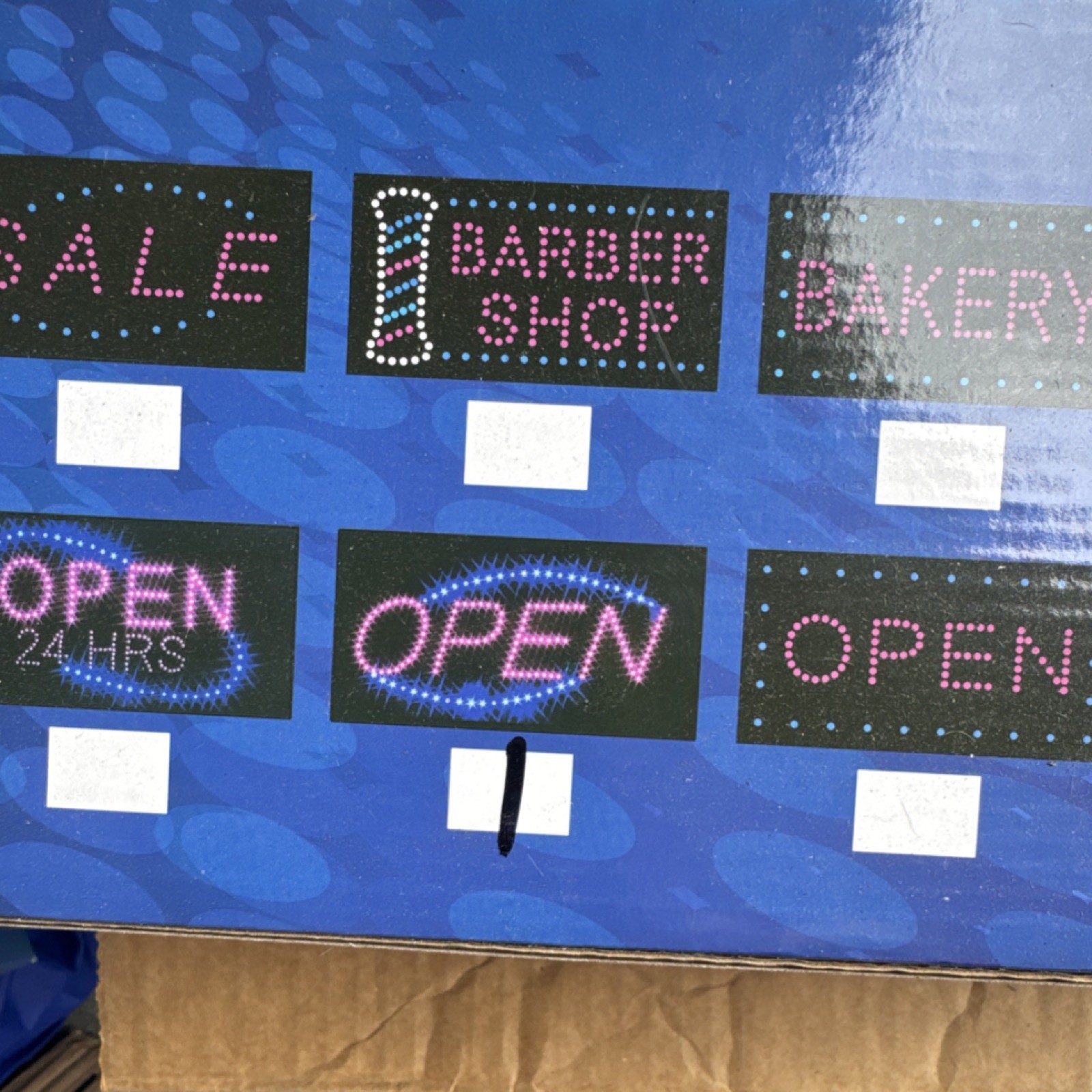LED SIGN Blue LED Illuminated Plastic Business Sign Display