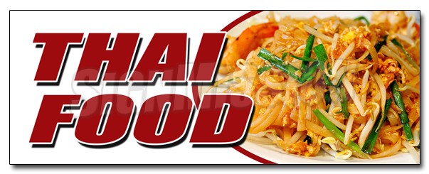 THAI FOOD DECAL sticker pad thai sushi satay curry spring rolls tofu take
