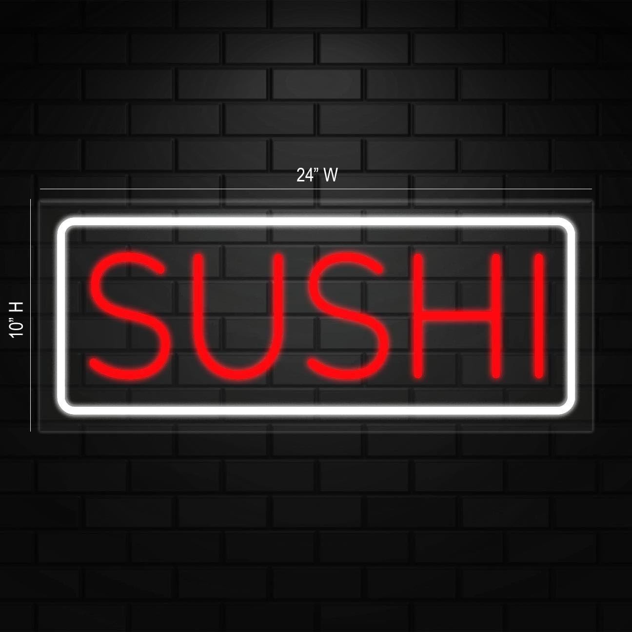 Sushi Neon Sign for Retail Displays | LED Flex Neon | 24″W x 10″H x 1″D