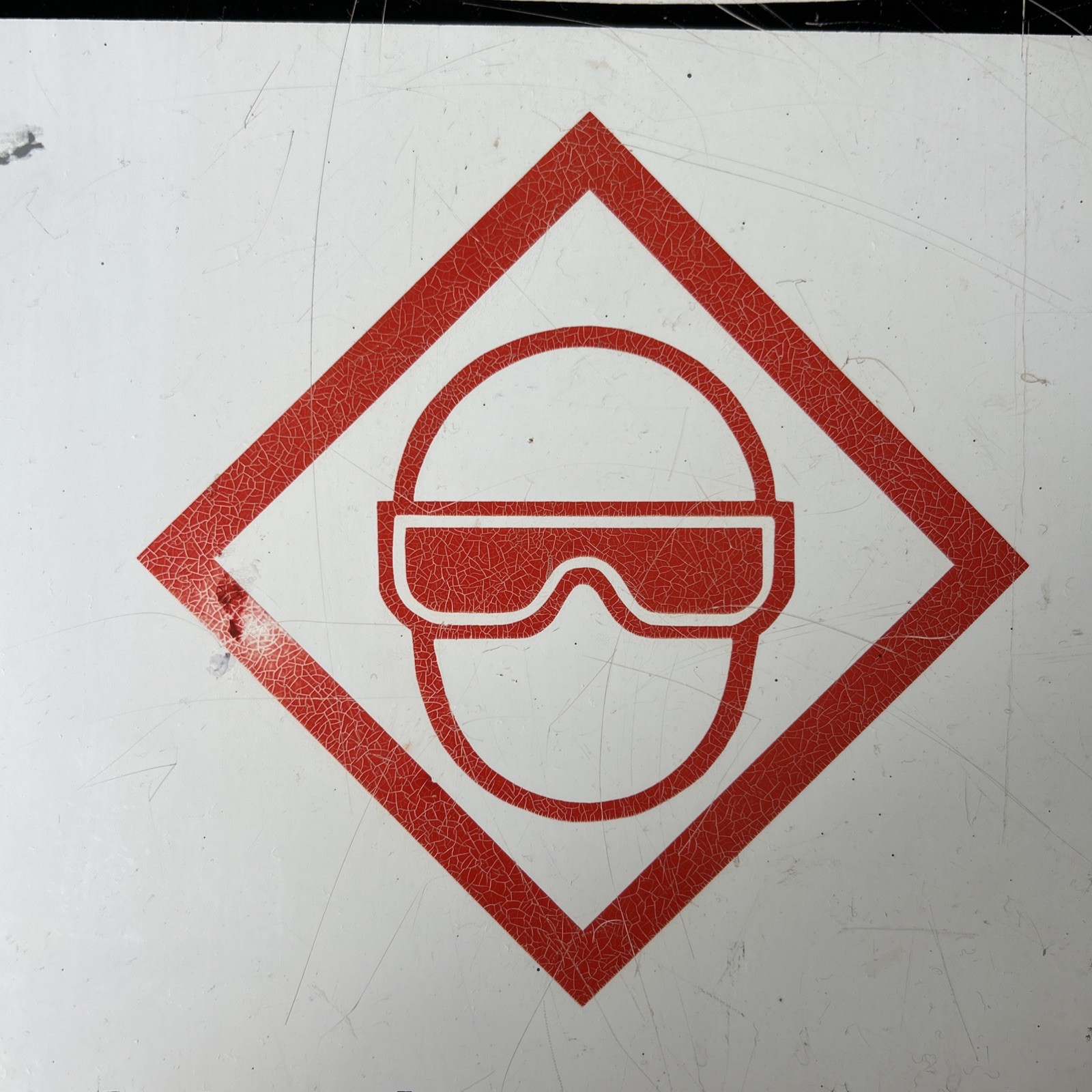 Danger Safety Glasses Required 10×12 Metal 1988 DANGER