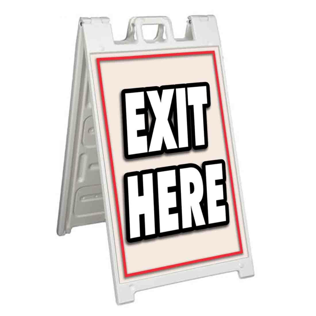 EXIT HERE Signicade 24×36 Aframe Sidewalk Sign Banner Decal SIGN