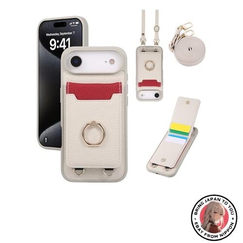 New Yuotky for iPhone 17 Air Case Wallet-Style Shoulder-Strap Smartphone Case