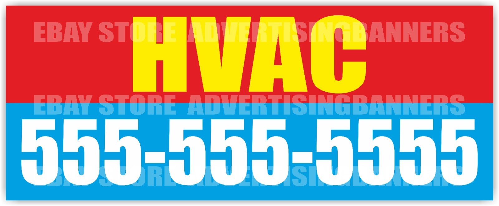 HVAC Advertising Banner Vinyl Mesh Sign SERVICE TECH HVAC INSTALLER Custom Phone