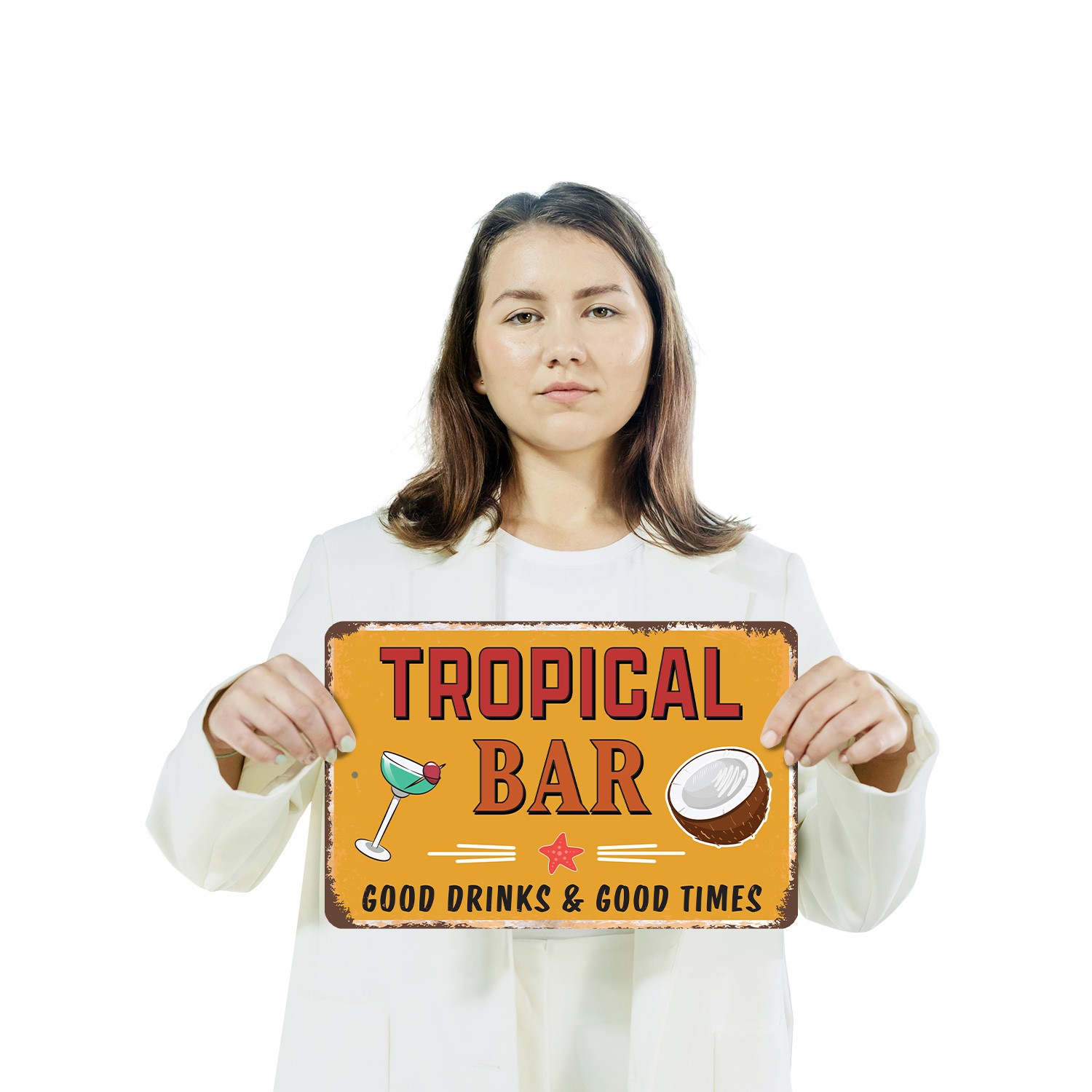 Tropical Bar Sign Rum Lime Sunshine Durable Perfect for Patios Tiki Bars Pool