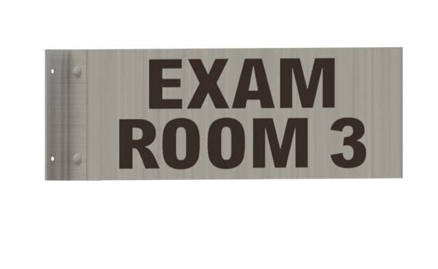 EXAM Room 3 Sign-Two-Sided/Double Sided Projecting, Corridor -REF24-1027