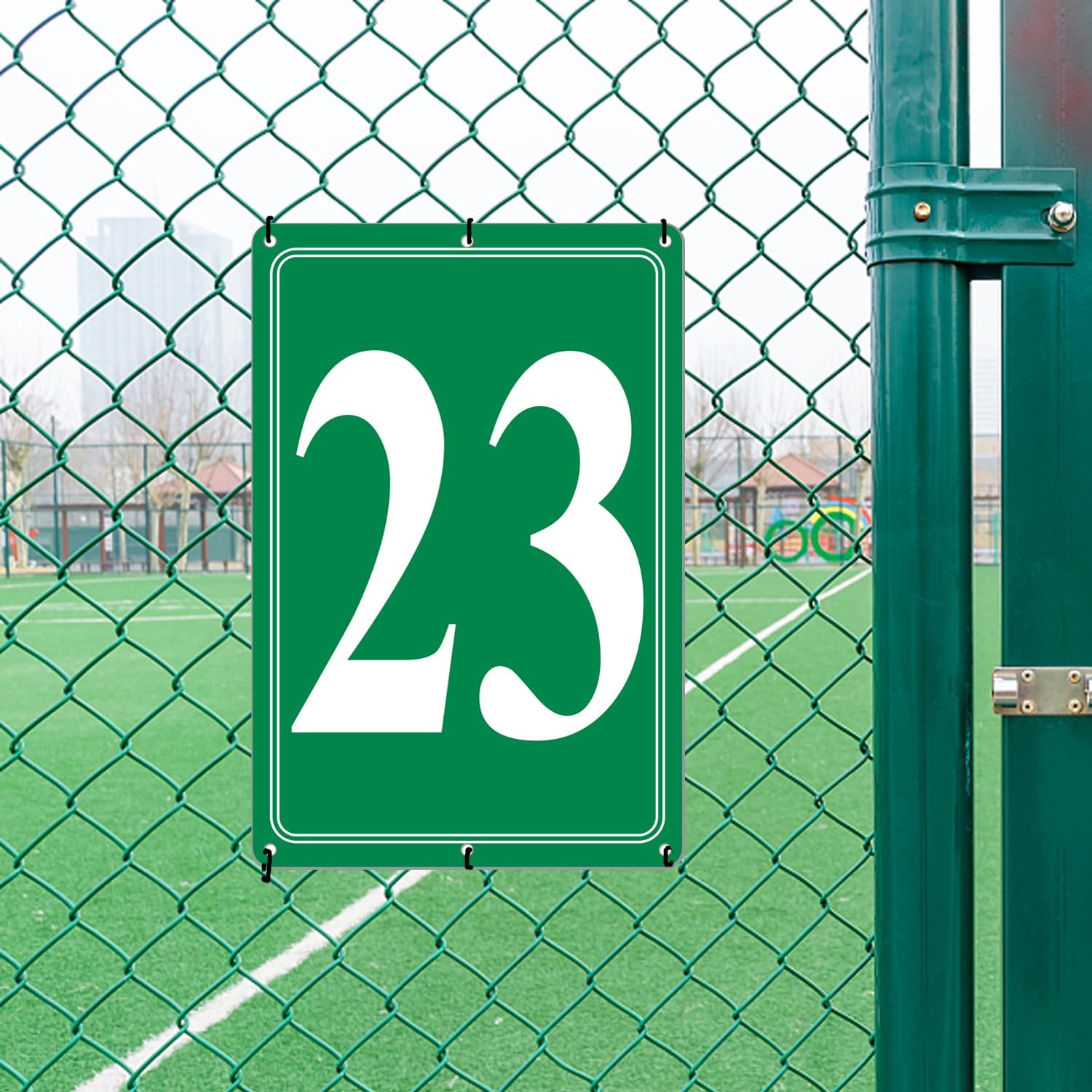 i-CowFun Premium Aluminum Number Signs 23, Metal 12″ X 8″ Green Numbered Sign…