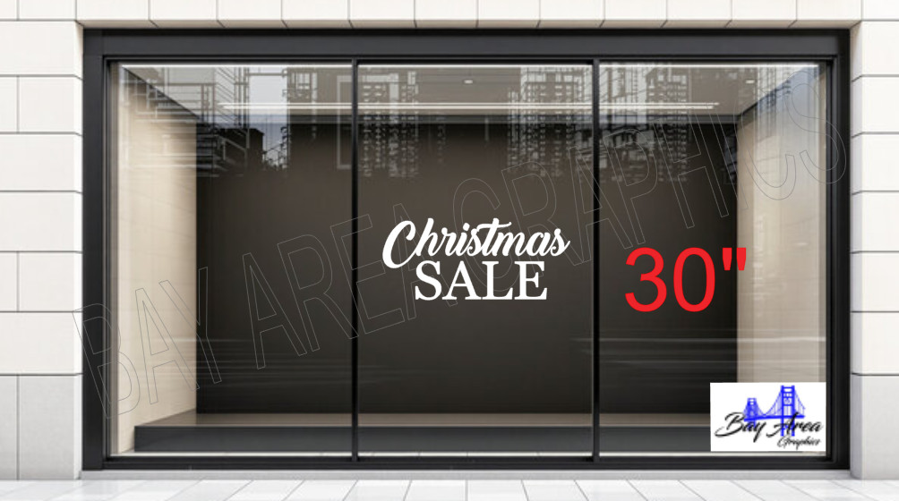 Christmas SALE Window Sticker Retail Store Vinyl Sign Oracal 651 Graphic