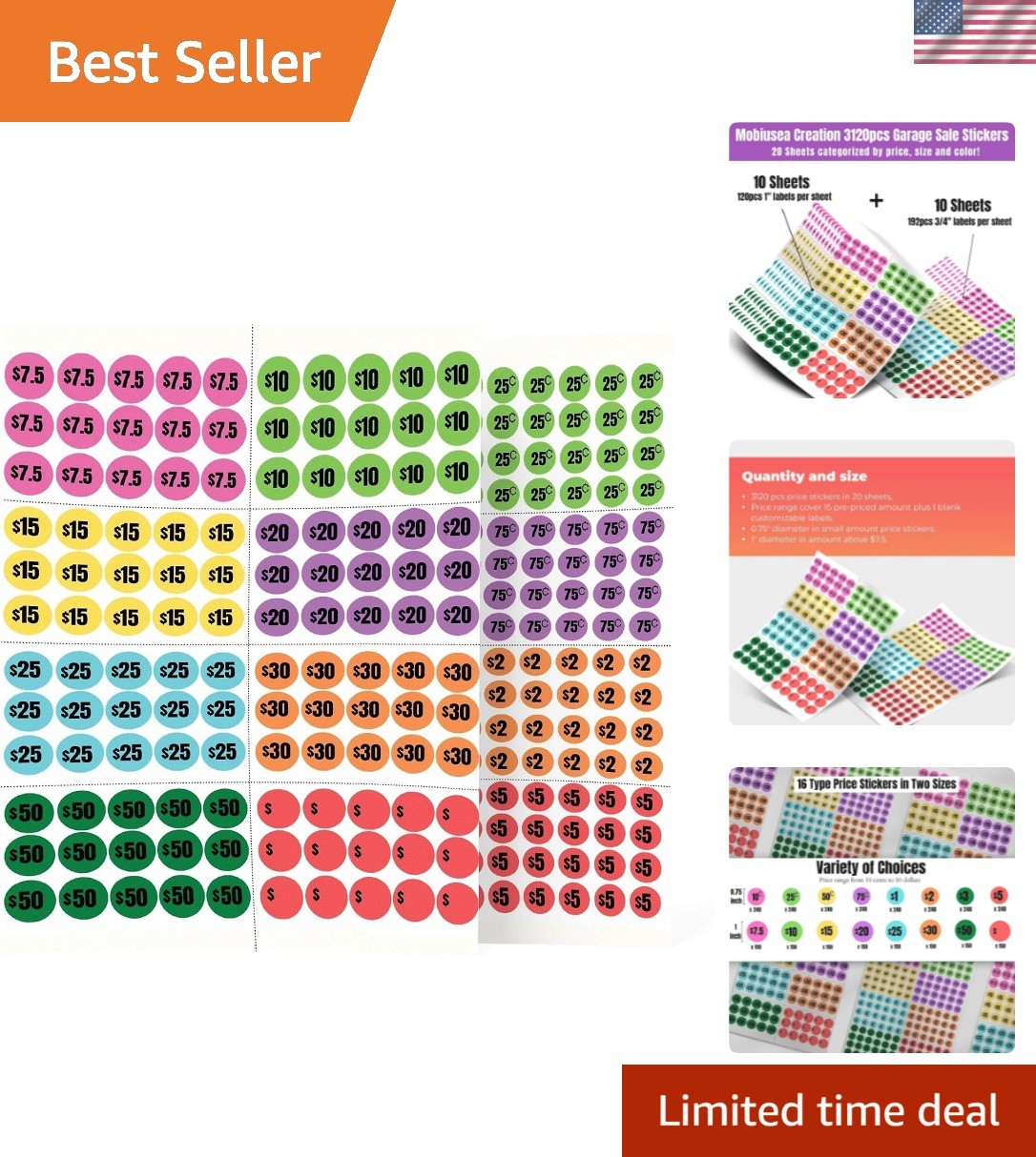3120pcs Garage Sale Stickers Price Stickers | Identifiable Design Content for…
