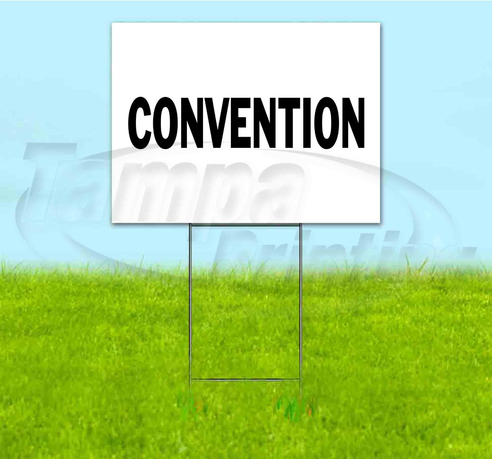 CONVENTION 18×24 Yard Sign WITH STAKE Corrugated Bandit DIRECTIONAL