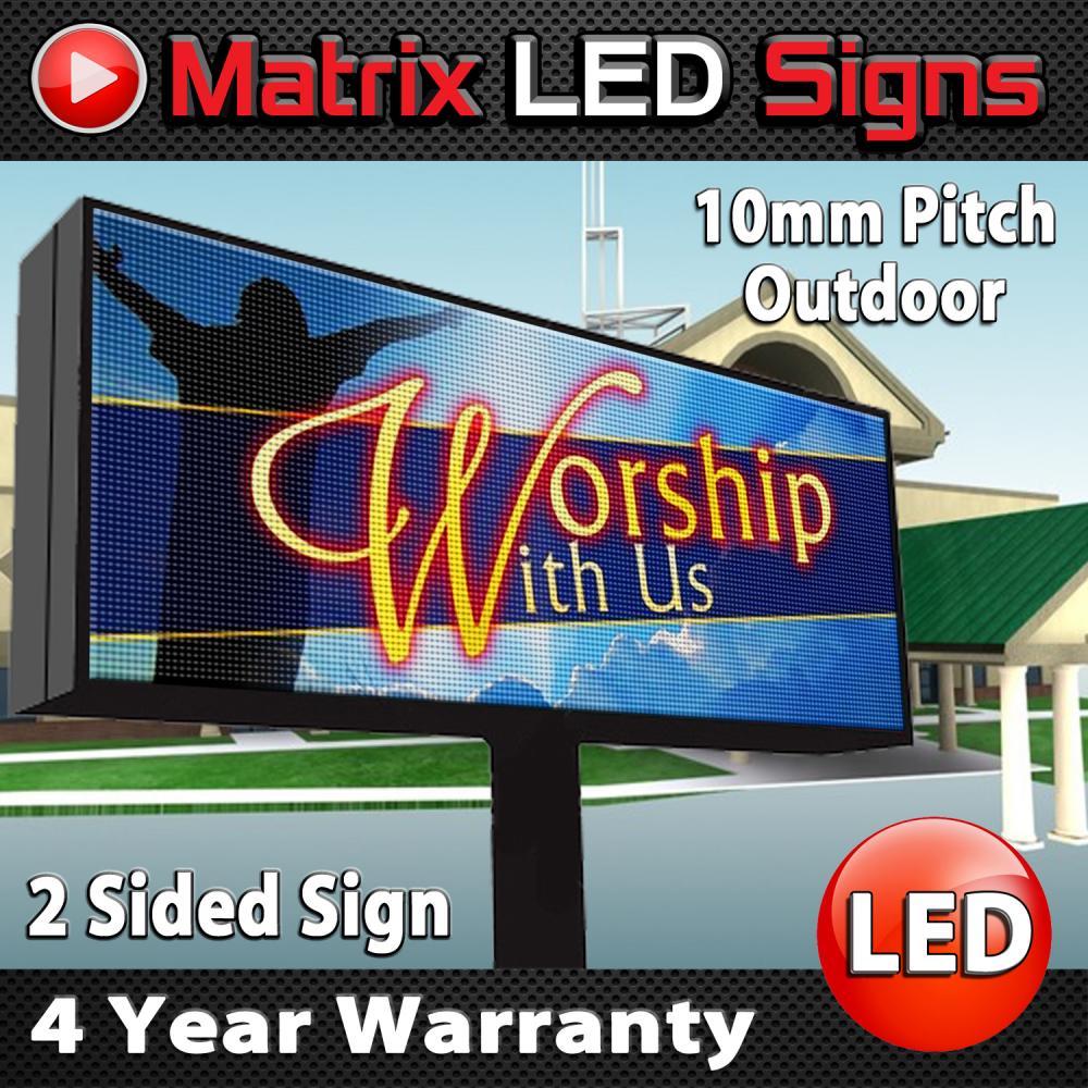 LED Sign Outdoor Full Color Double Sided LED Programmable Message Digital Sign
