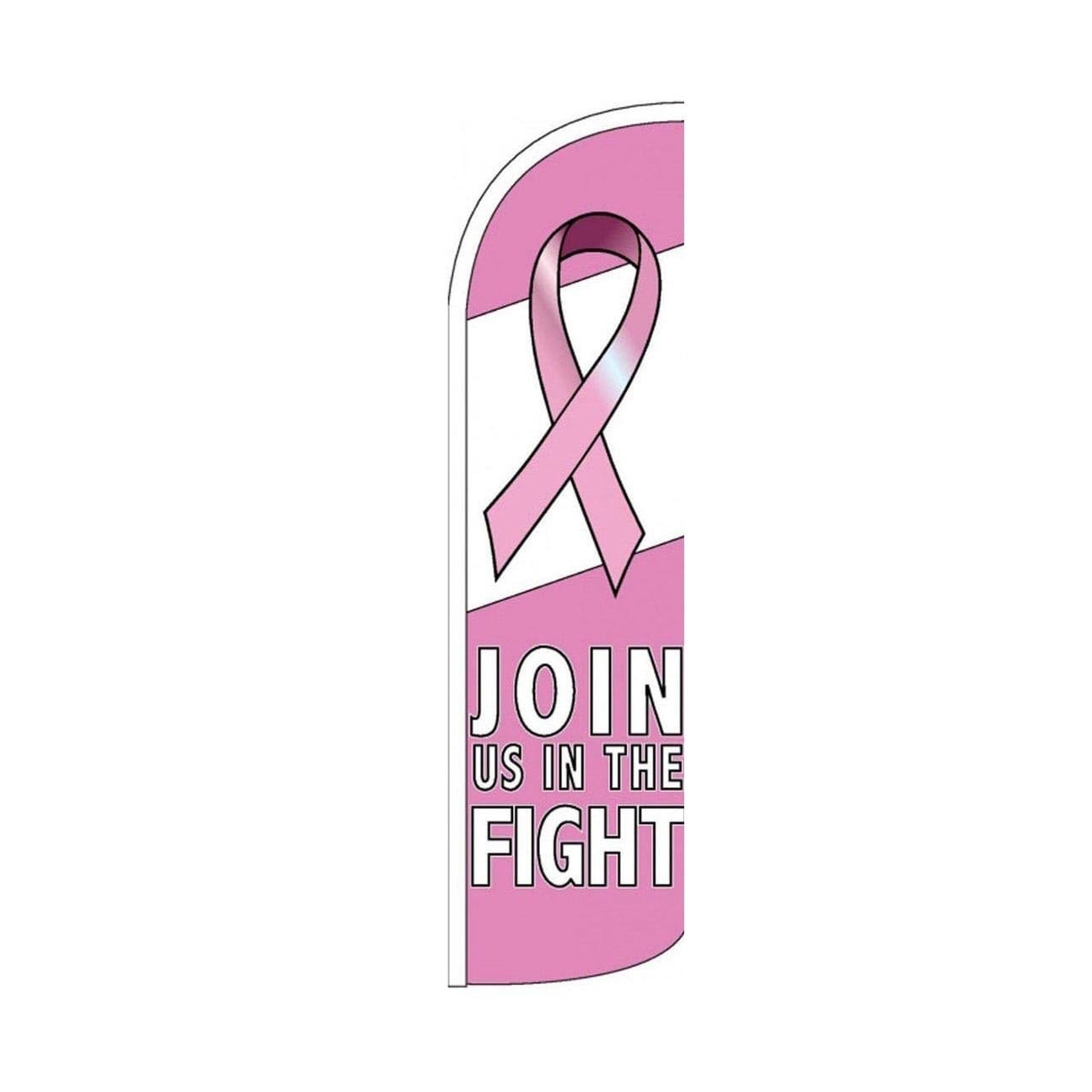 Breast Cancer Awareness Swooper Flutter Feather Flag | 3ft W x 11.5ft Tall