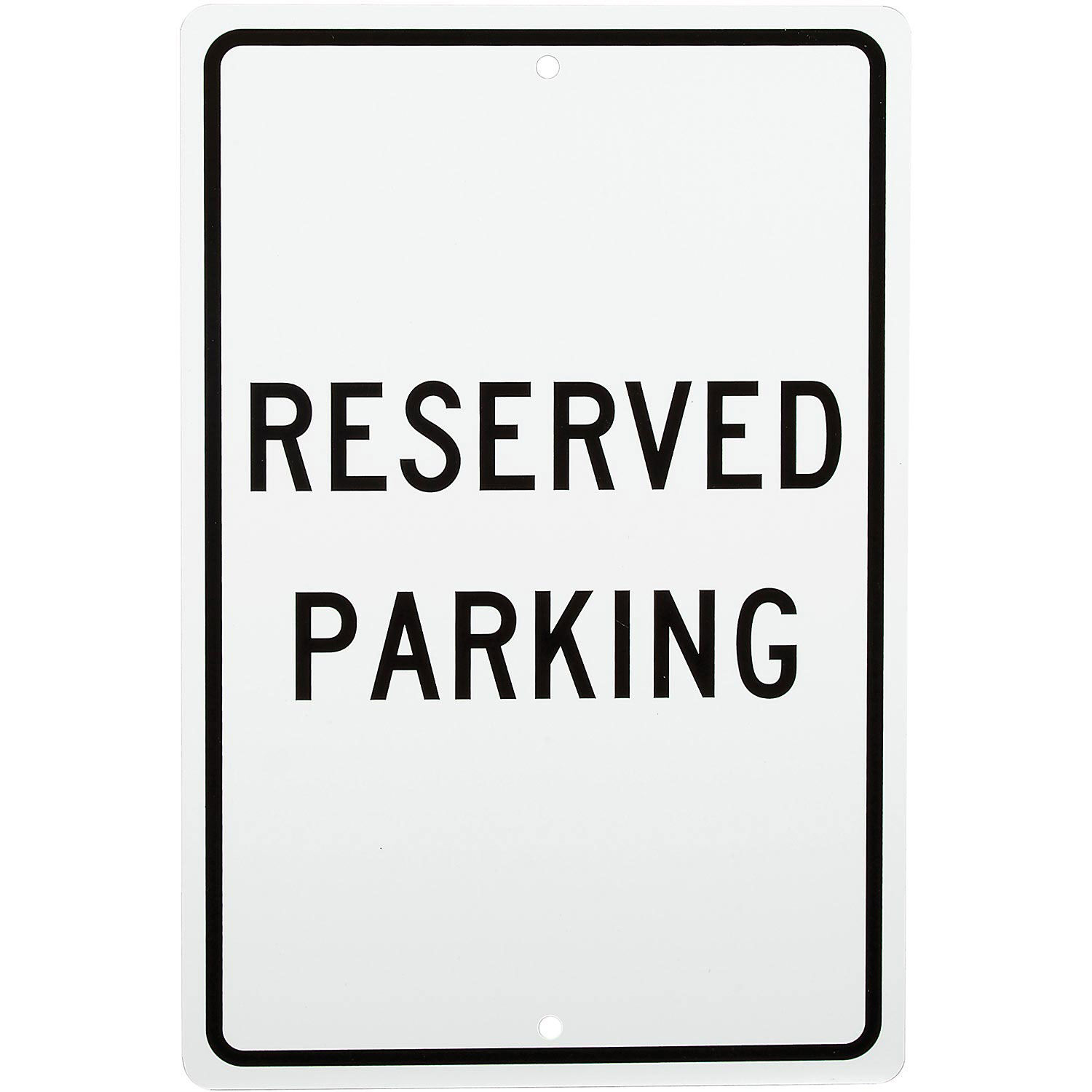National Marker Company TM5H Reserved Parking Aluminum Sign .063mm Thick