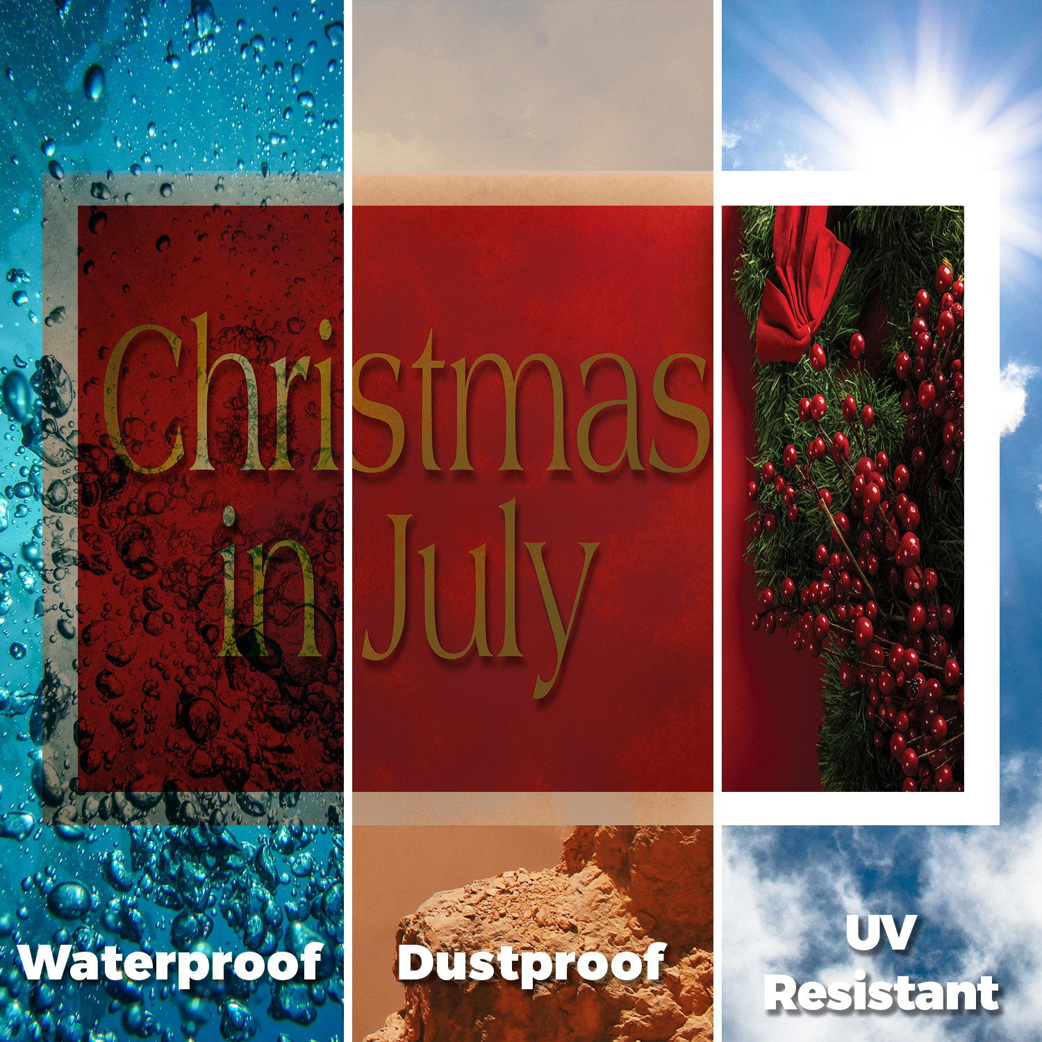 Christmas in July Yard Sign Seasonal Promotions, Festive Decor, Retail Sales