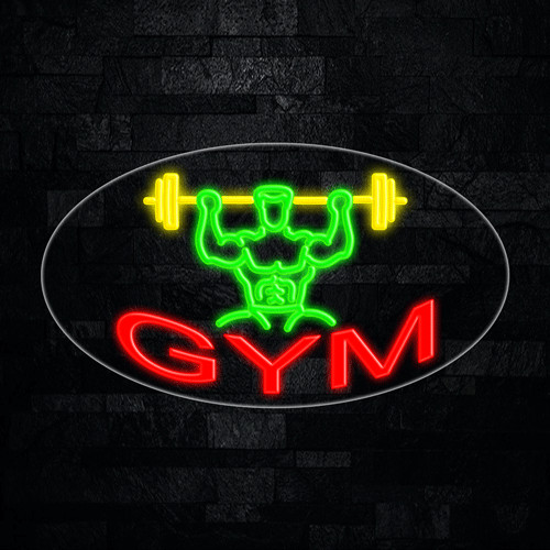 Gym LED Neon Sign 28″L x 16″H #34350