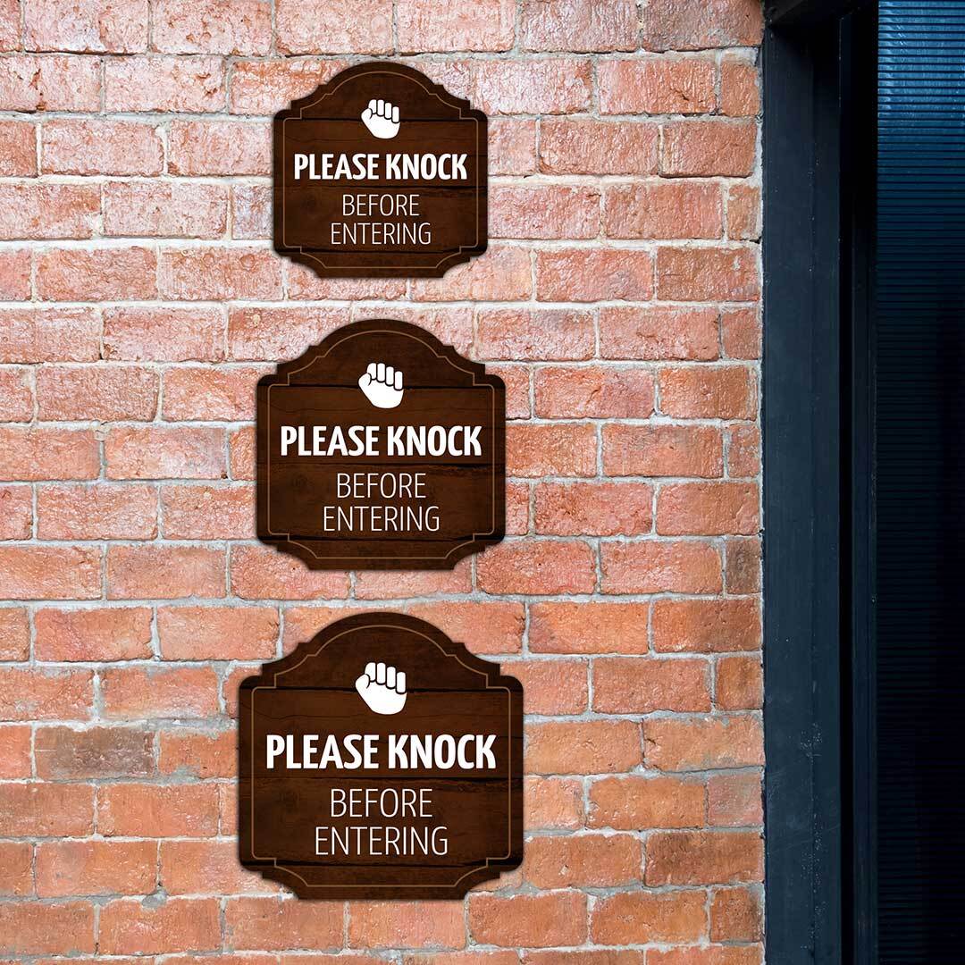 Heritage Plus Please Knock Before Entering Wall or Door Sign