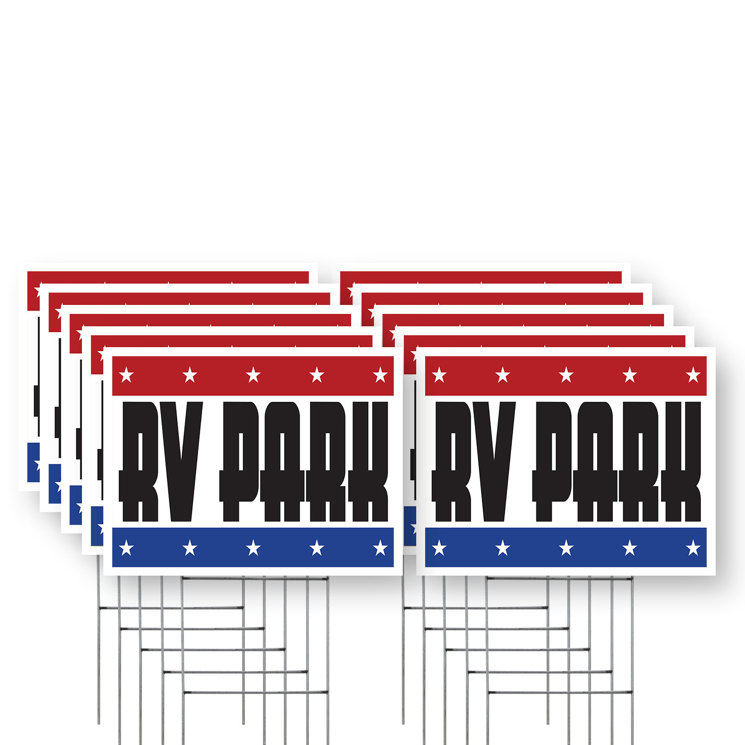 RV Park Yard Sign Outdoor Adventures, Camping Sites, Clear Messaging