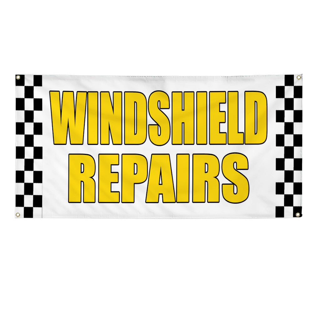 Vinyl Banner Multiple Sizes Windshield Repairs Car Body Shop Repair Automotive