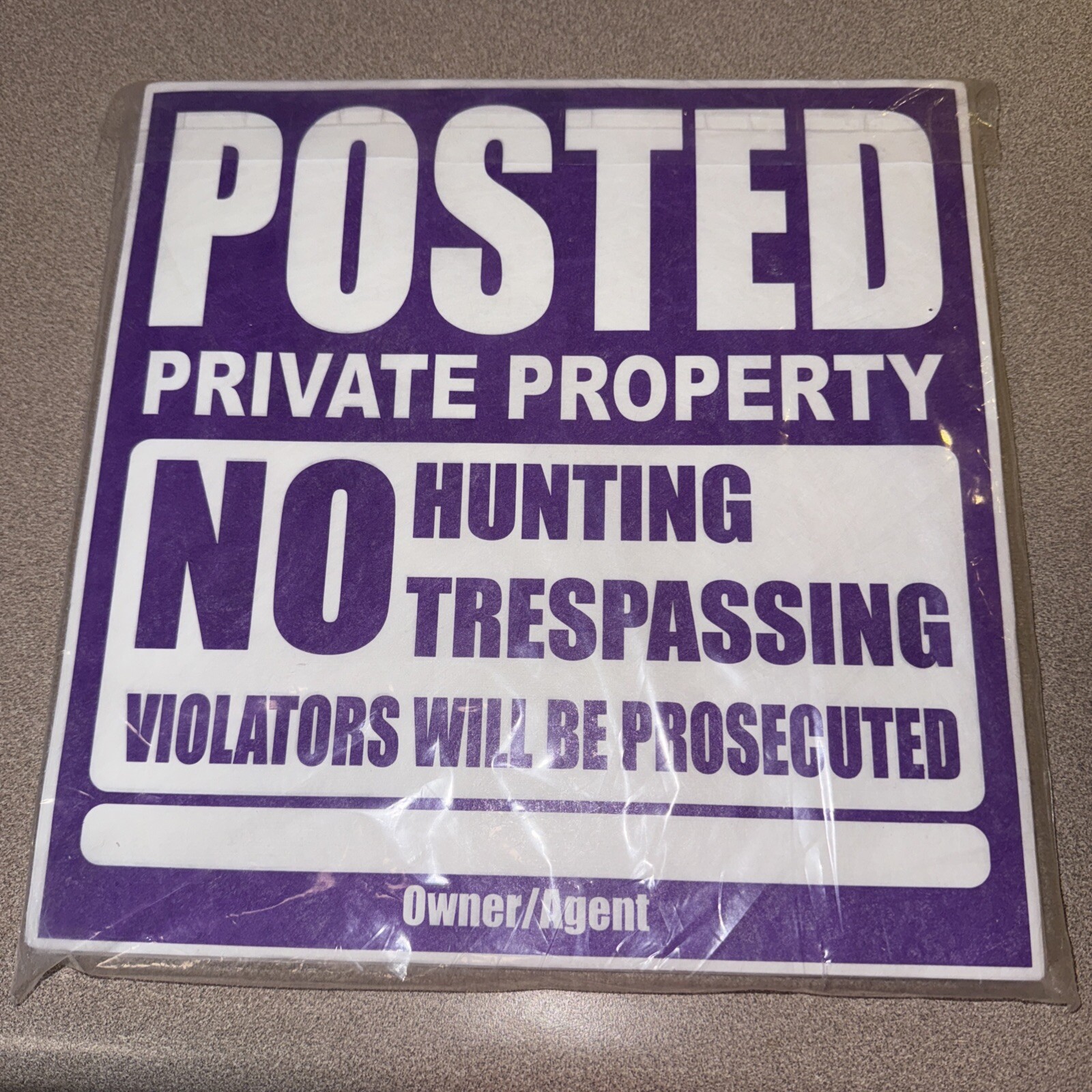 100 Pk Tyvek Private Property Weatherproof Outdoor Signs 11″x11″ Tear-Resistant