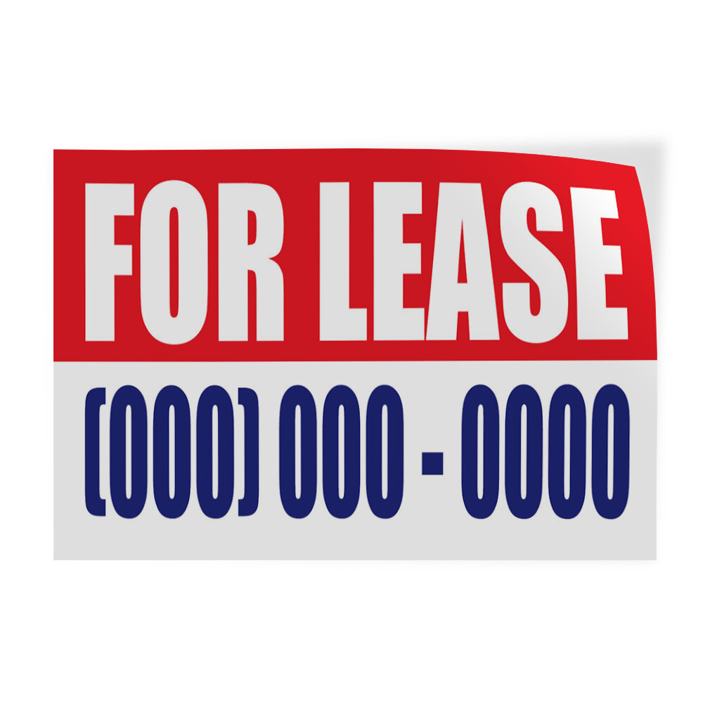 Decal Stickers For Lease Custom Phone Number Promotion Vinyl Store Sign Label