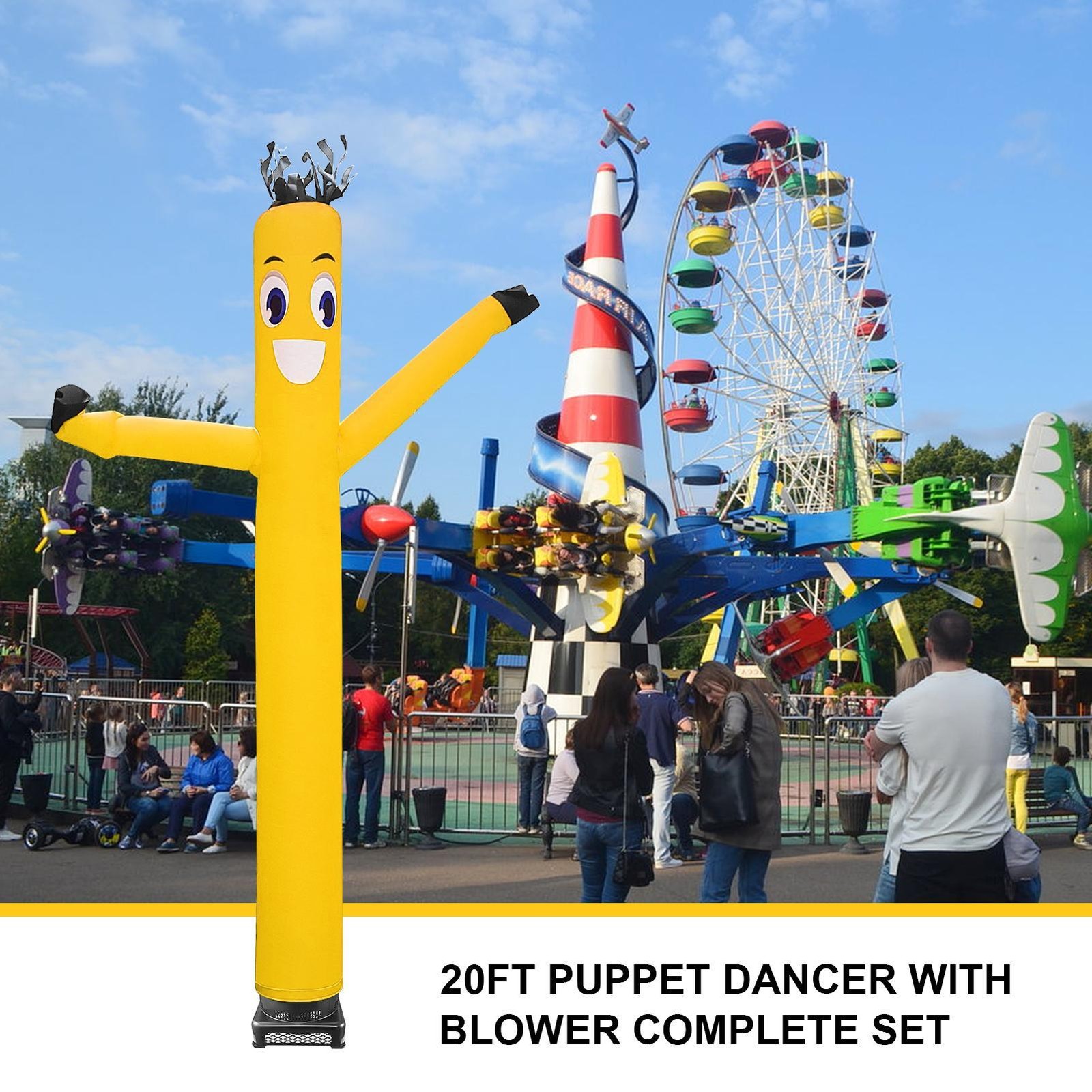 20ft Inflatable Puppet Dancer W/Blower Advertising Air Wind Tube Skys Wavy Man