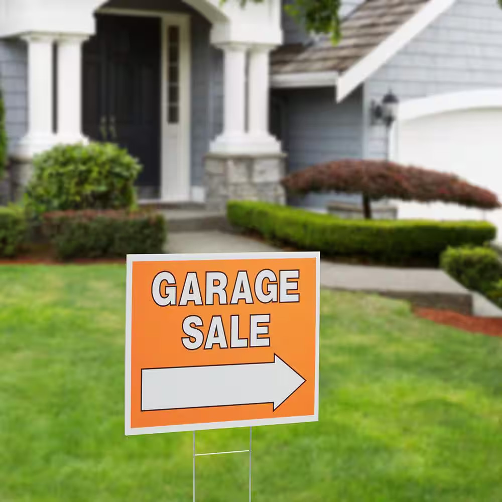 Everbilt Garage Sale Sign Kit 614 Piece Yard Signs Price Stickers with Stands