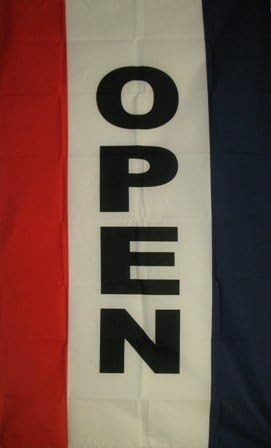 Large Open Flag Banner 3×5 Feet Vertical Sign