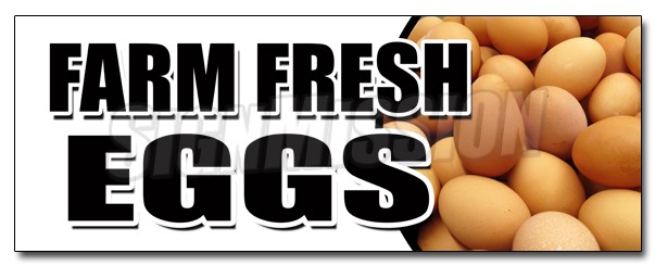 FARM FRESH EGGS DECAL sticker organic range free milk dairy cheese brown