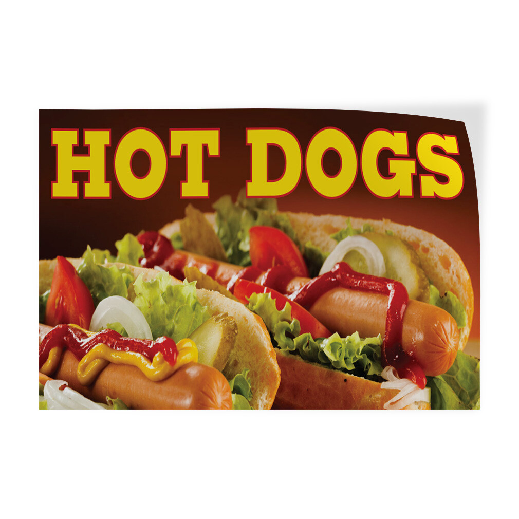 Decal Stickers Hot Dogs Restaurant Cafe Bar I Vinyl Store Sign Label