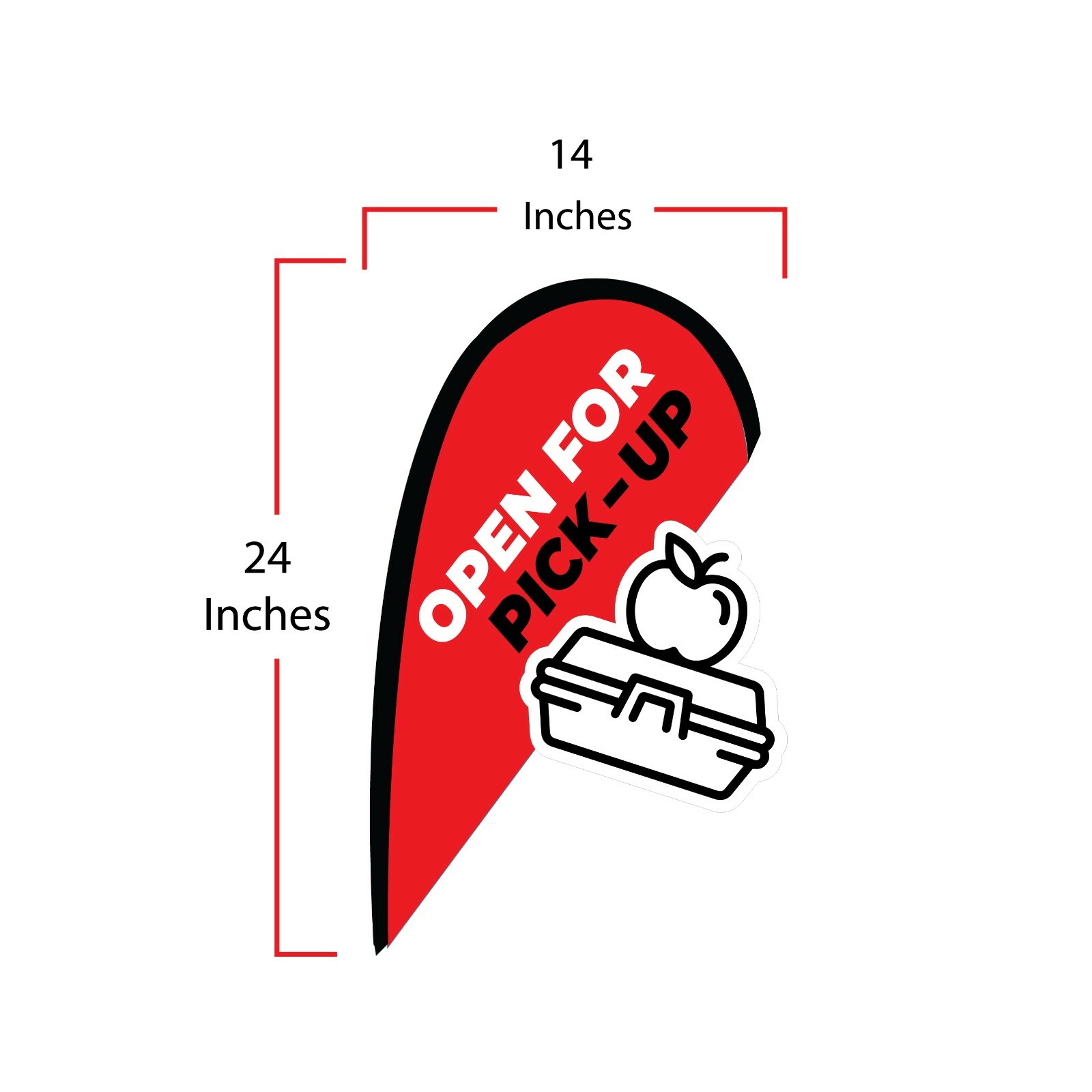 Open For Pickup Restaurant Carry Out Window Flag Kit Carryout Business Flag Kit