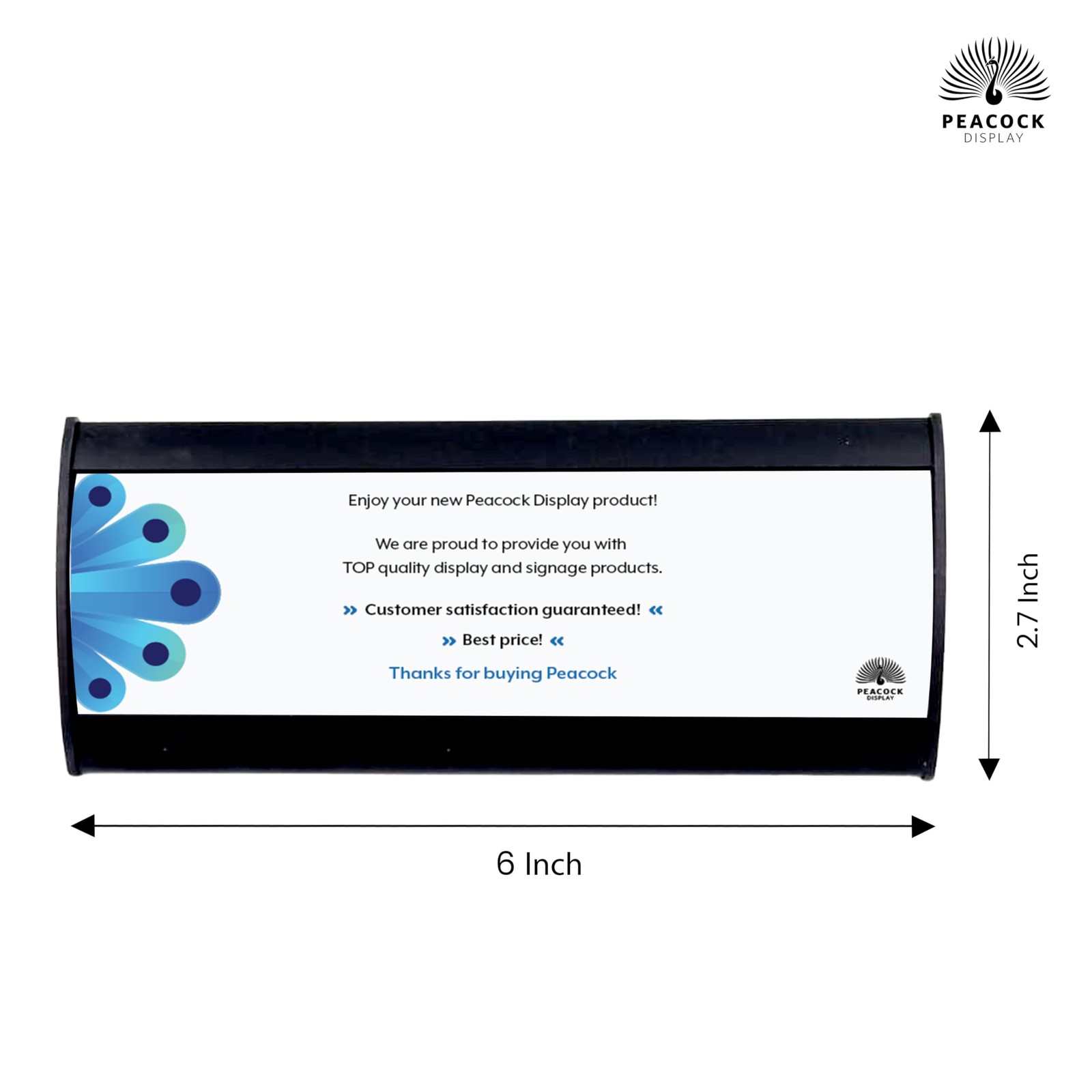 Table Sign – (6.00″ x 2.7″) Curved Table Sign Holder with Replaceable Insert,…