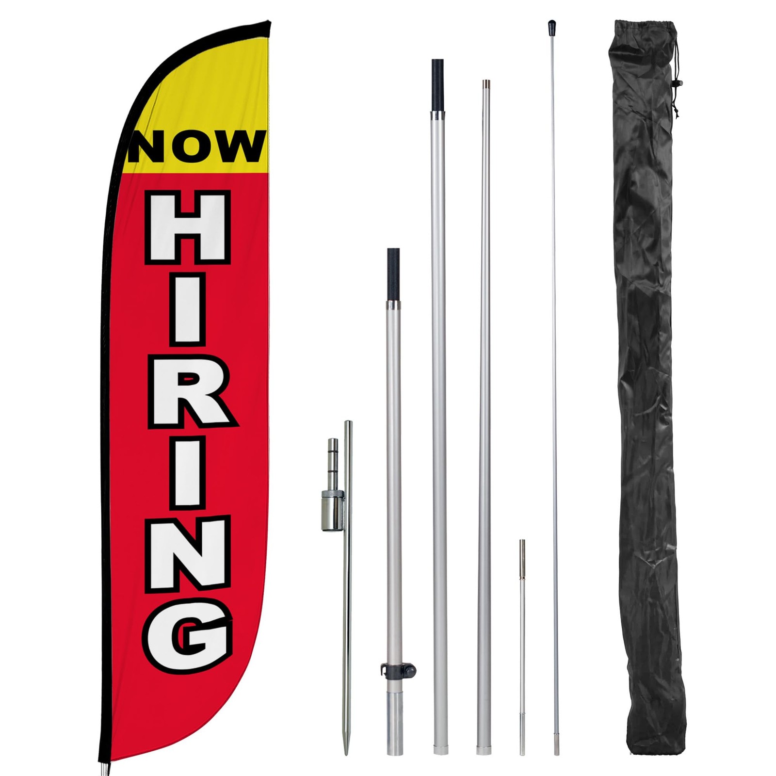Lookourway Feather Flag Set 12 Ft Advertising Flag Poles And Ground Spike For