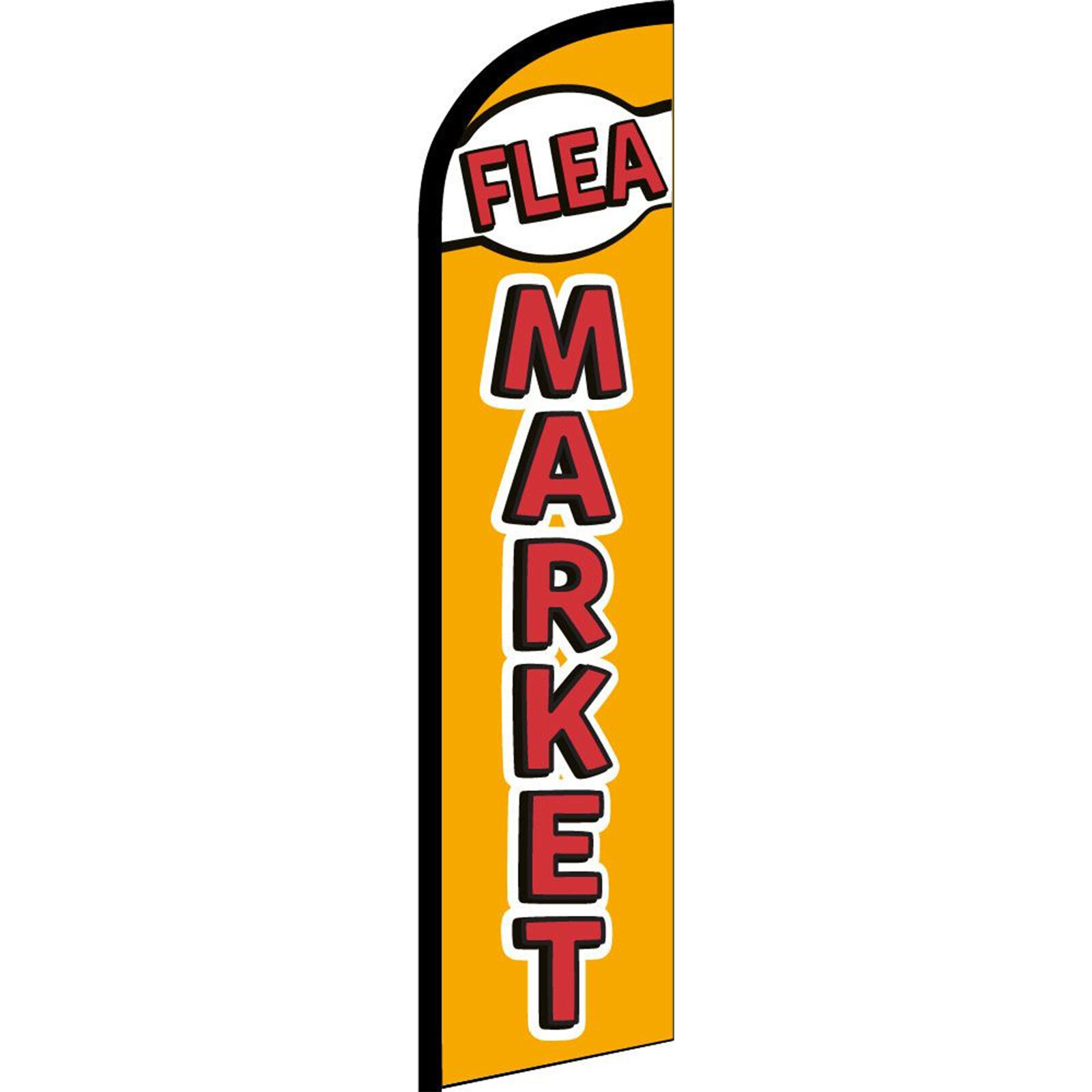 Flea Market 2 1/2 ft X 11 1/2 ft Windless Swooper Flag (Hardware Not Included)