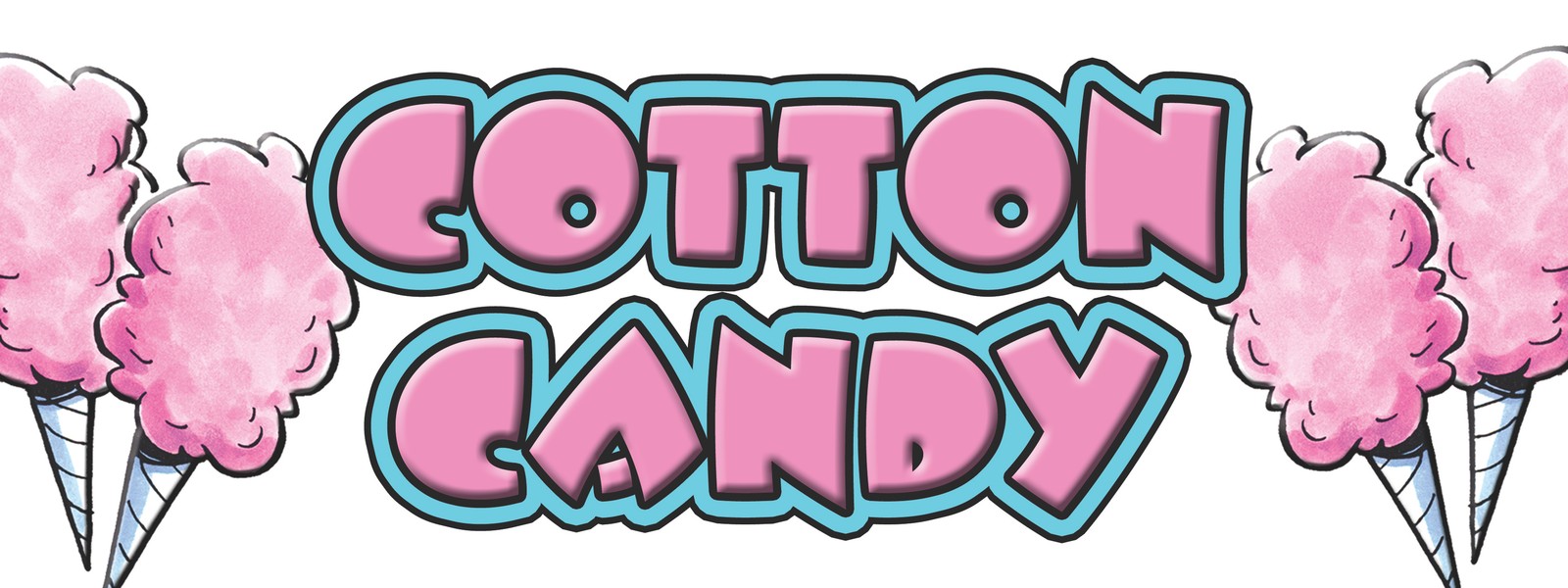COTTON CANDY Concession Decal sign cart trailer stand sticker equipment