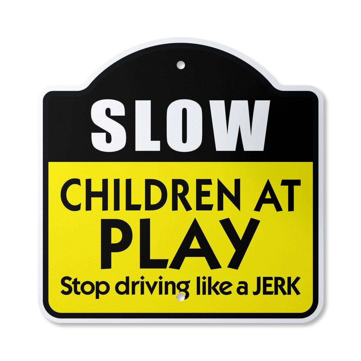 Slow Children At Play Plastic Sign Kids Driving Traffic Speed Limit Pa