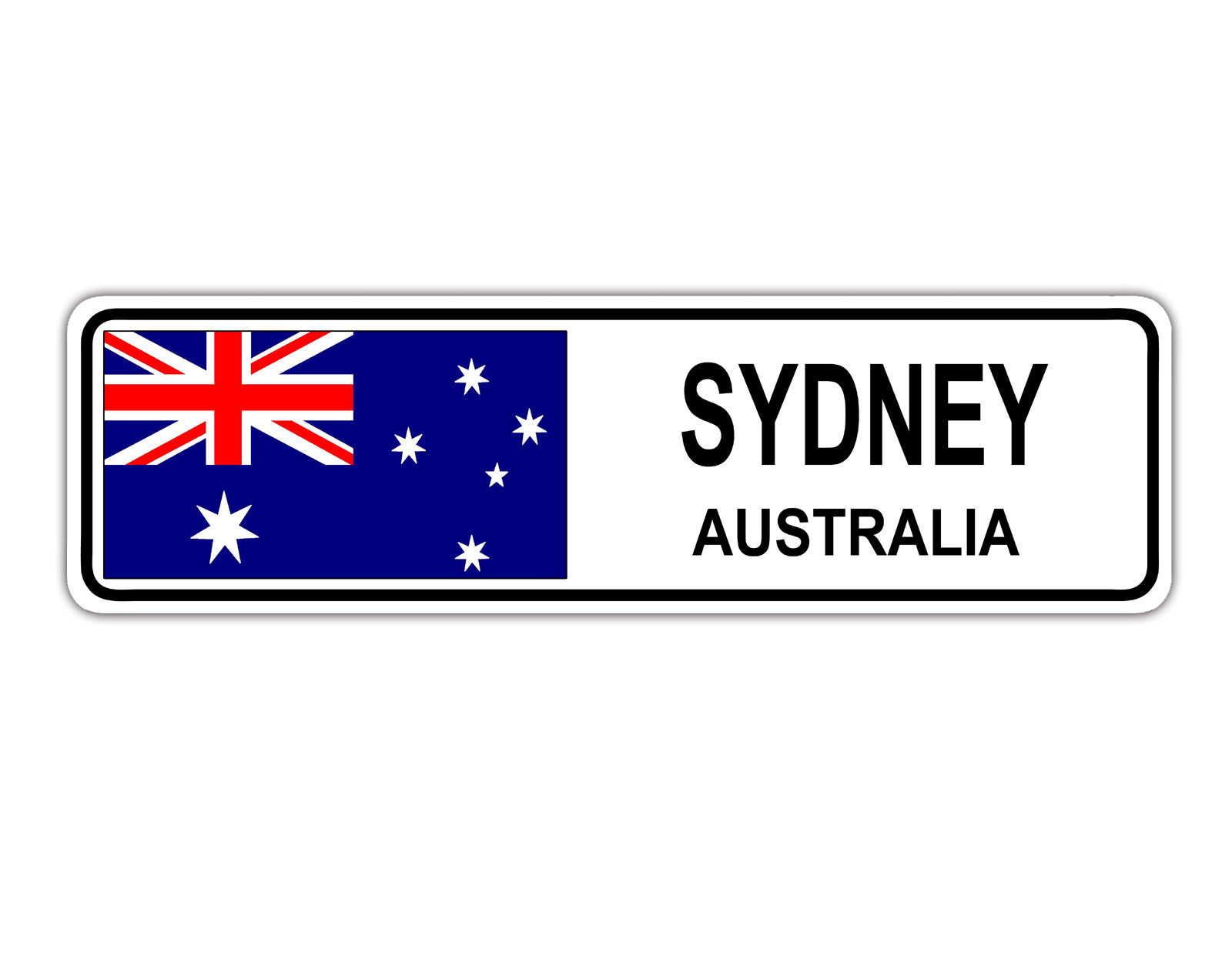 Sydney, Australia Street Sign Australian Flag City Country Road Wall Gift
