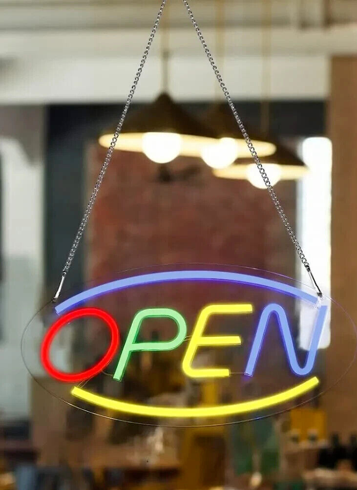 one OPEN Business Sign Neon Sign Colorful LED Store Shop Advertising Sign Light