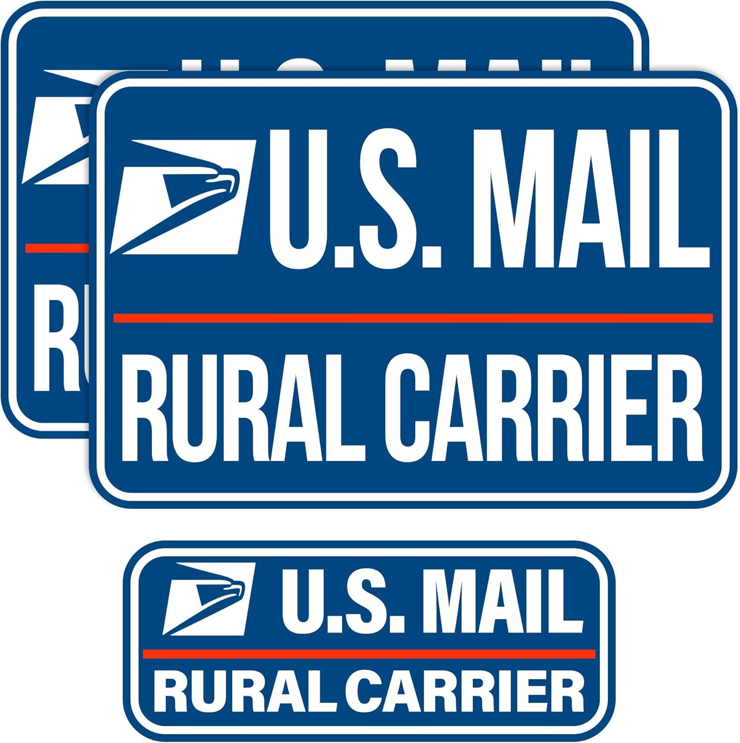 Lumiere Tech 3 Pack Heavy Duty U.S. Mail Delivery Driver Magnetic Signs Rural De