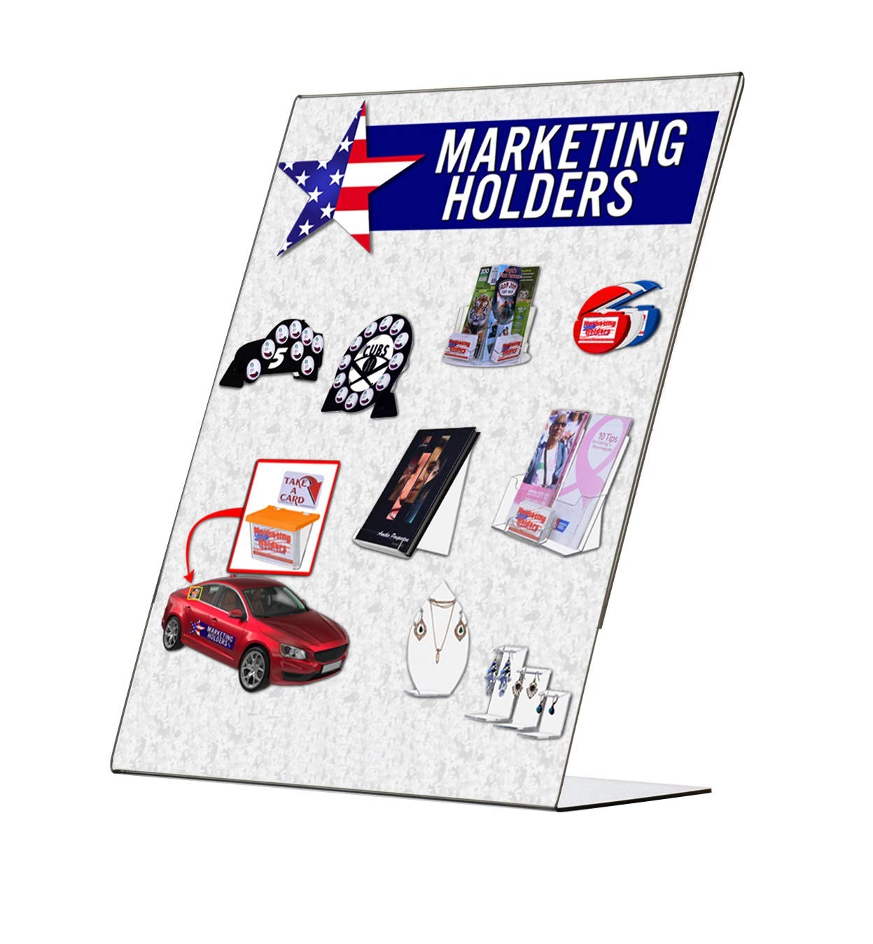Marketing Holders Printed Literature Table Tent 8.5″w x 11″h Side Load, Clear