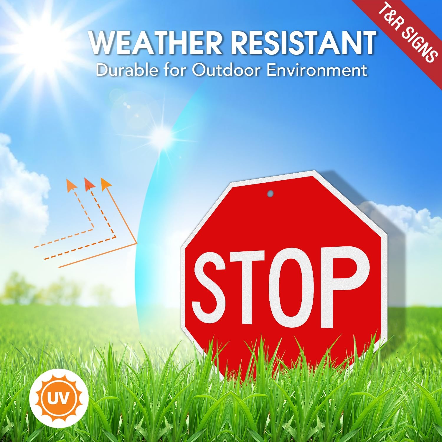 Stop Sign Street Road Sign 12 x 12 Inches, Rust Free .040 Aluminum Reflective…