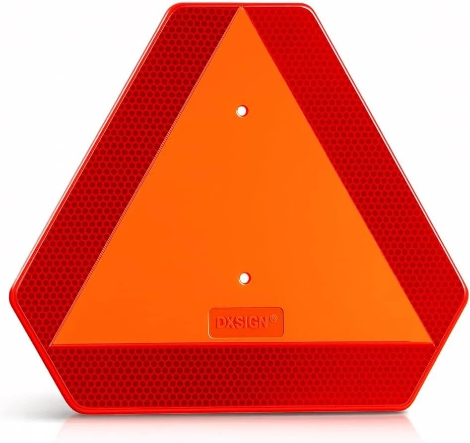 Slow Moving Vehicle Sign, Plastic DOT Slow Moving Vehicle Triangle Signs, SMV Si
