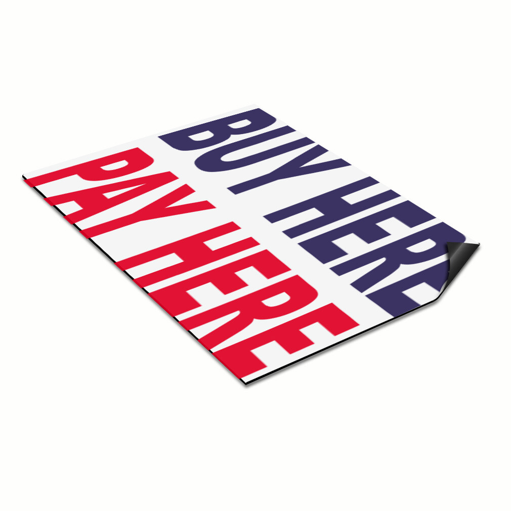 Car Magnet Set of 2 Buy Here Pay Here Blue Red Car Advertising Industrial Sign