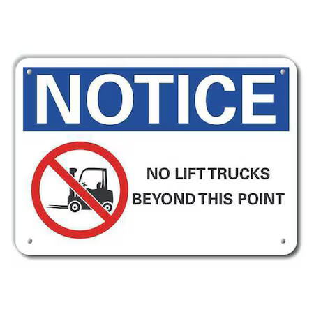 Lyle Lcu5-0050-Ra_14X10 Caution Sign, 10 In H, 14 In W, Aluminum, Horizontal