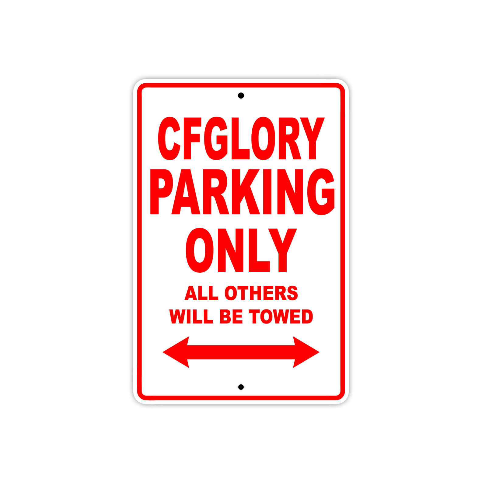 CFGlory Parking Only Towed Motorcycle Bike Novelty Notice Aluminum Metal Sign