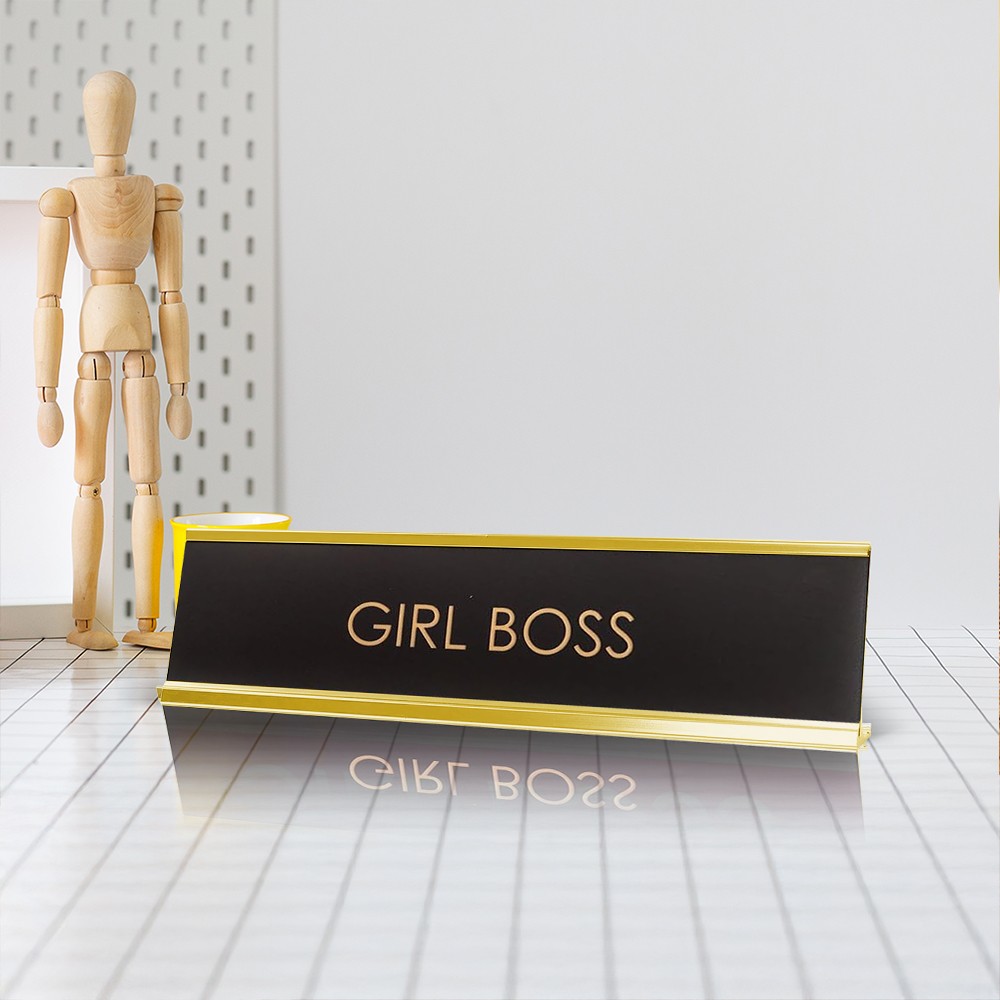 Girl Boss Novelty Desk Sign
