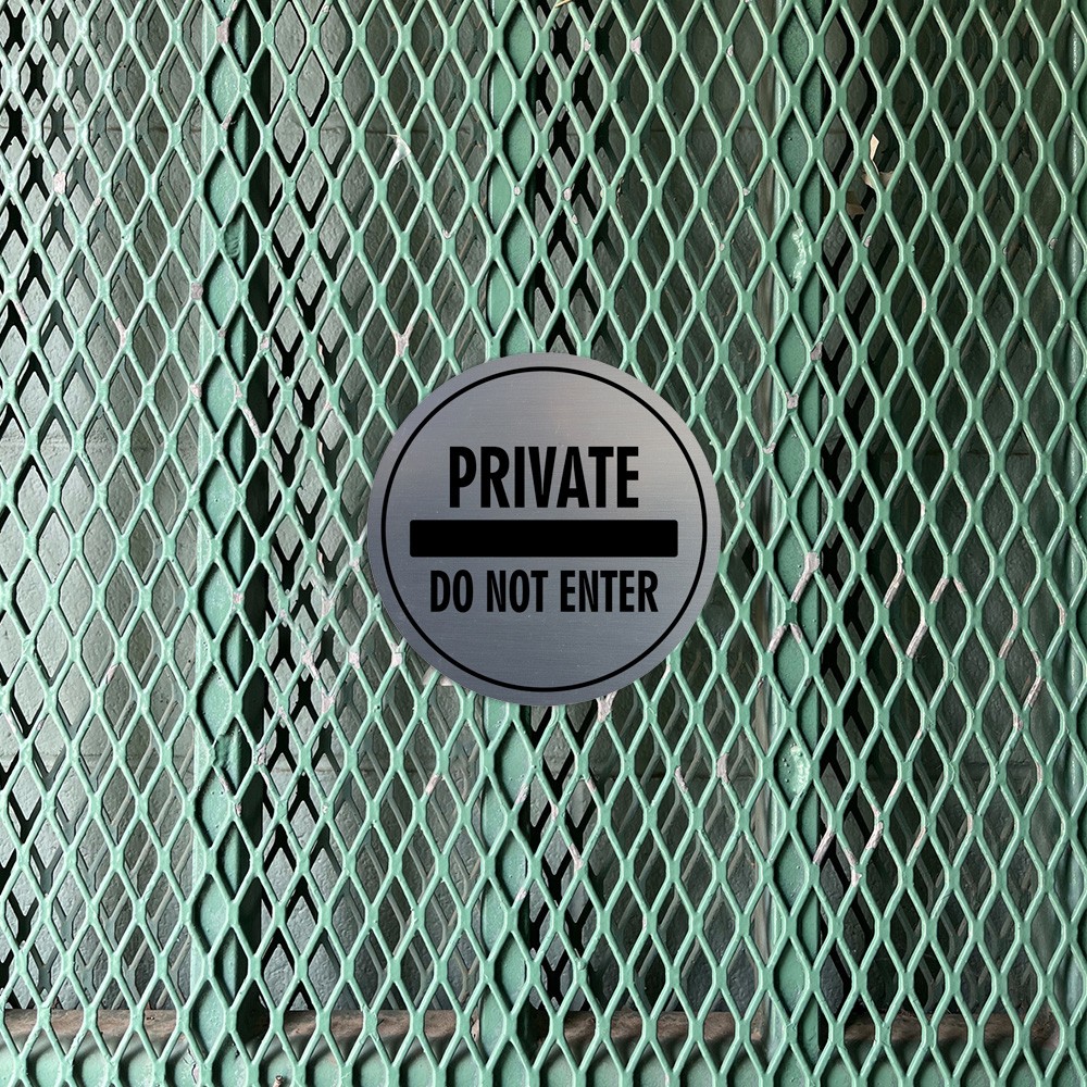 Signs ByLITA Circle Private Do Not Enter Wall or Door Sign – Multipack