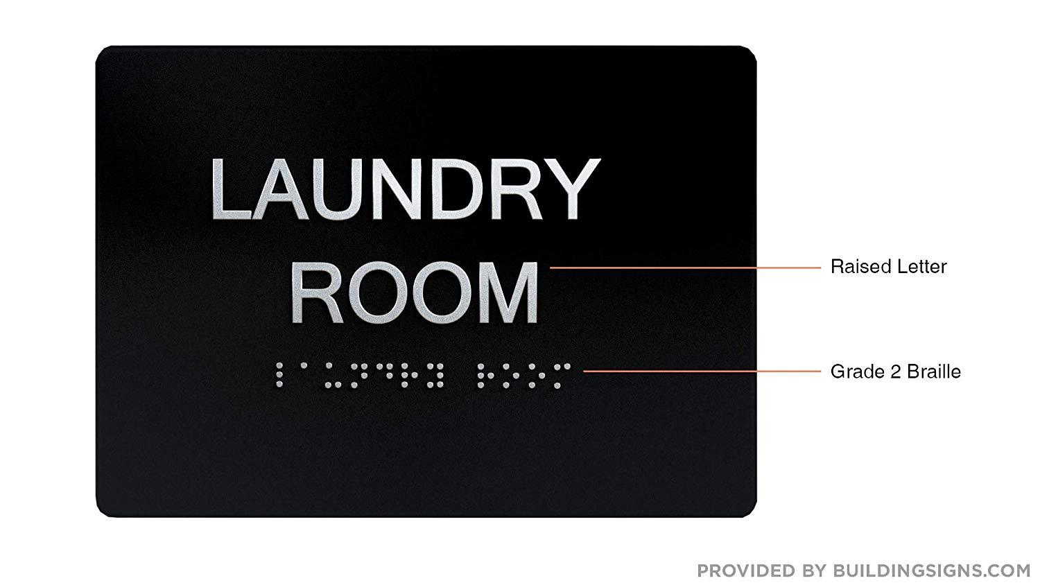 Laundry Room Sign (Aluminium, Black/Silver,Size 5×7) The Sensation..REF24-1027