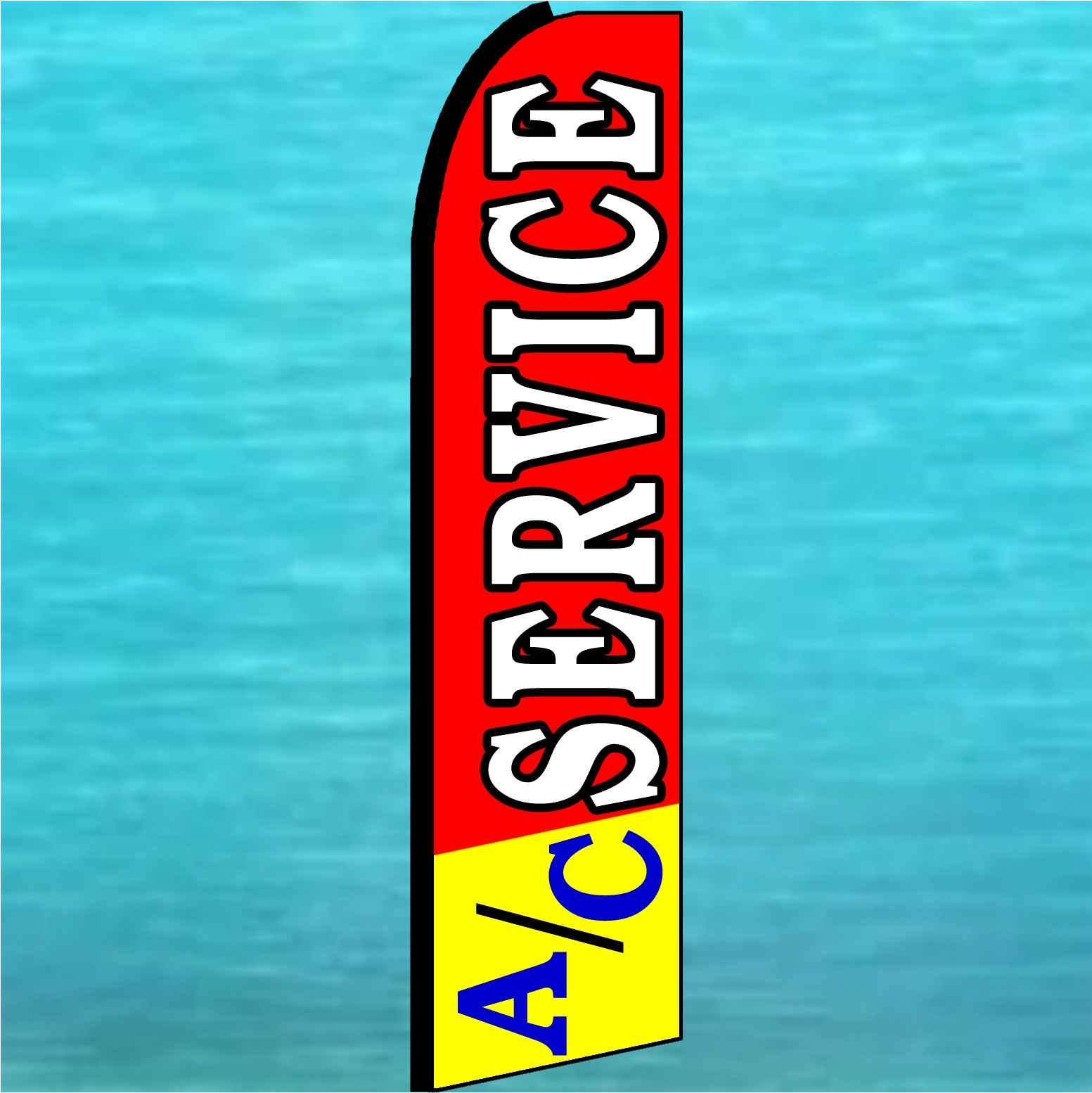 AC SERVICE FLUTTER FLAG Tall Auto Repair Advertising Sign Feather Swooper Banner