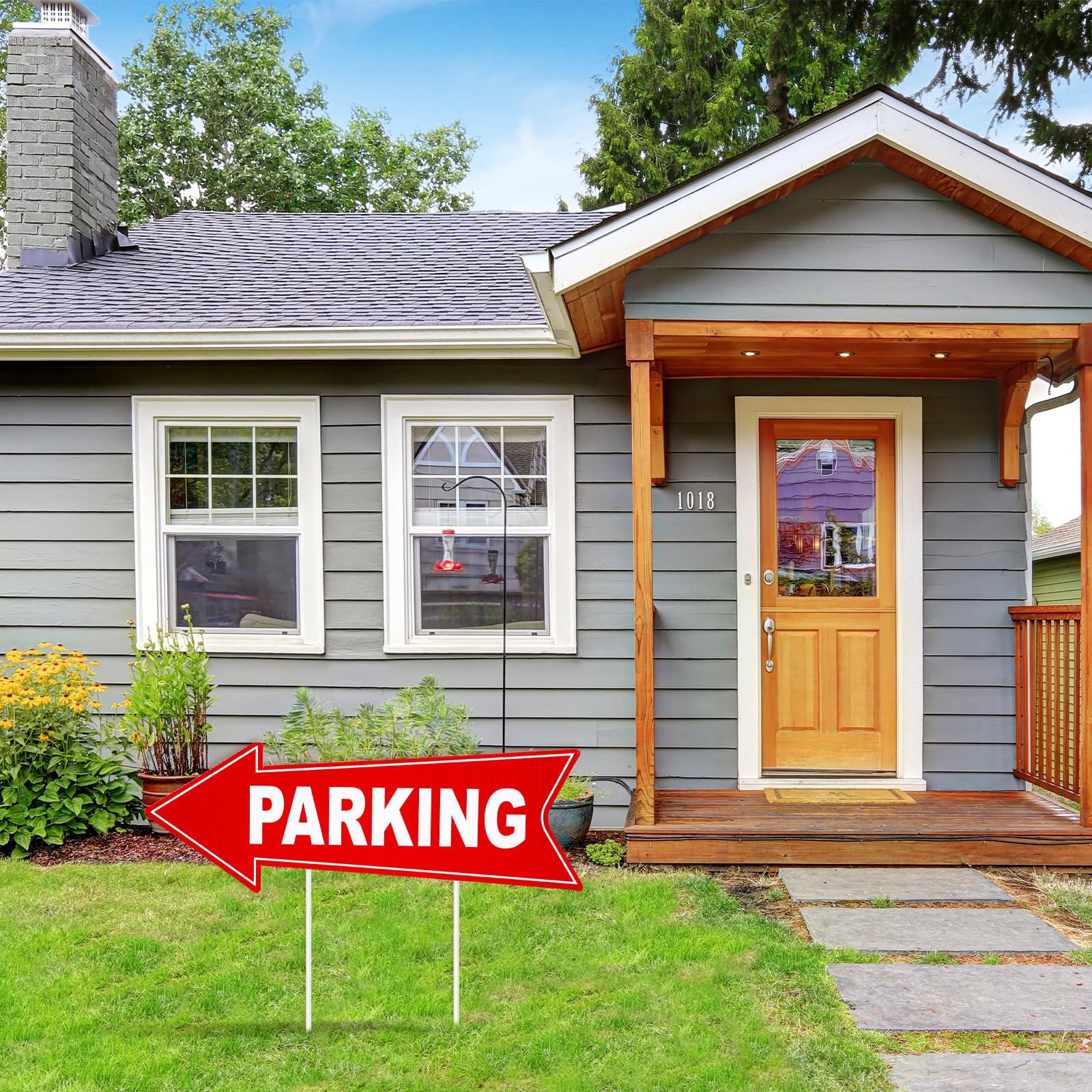 8 PCS Parking Sign Stake 17 x 6 Inch Directional Arrow Corrugated Plastic